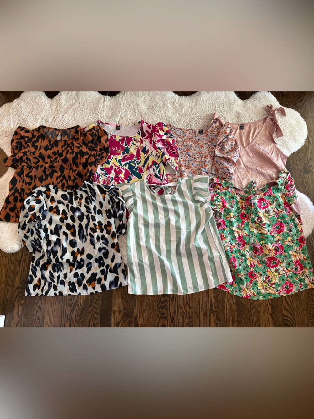 SHEIN Assorted Women's Printed & Striped Short-Sleeve Tops - Multicolor